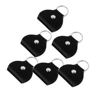 ERINGOGO 6piezas Bolsa De Púas De Guitarra De PU Estuche De Funda Protectora para Almacenamiento De Púas De Guitarra Color Negro
