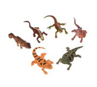 ERINGOGO 6piezas Modelos De Lagartos Simulados Juguetes Educativos para Niño Niña Reptiles De Realista para Reconocimiento De Animales y Decoración De Paisajes