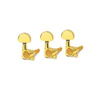 ERINGOGO 6piezas Pértigas De Afinación Doradas Para Guitarra Eléctrica y Guitarra De Madera Cabezas De Cuerda Circulares Mango Grande Reemplazo Duradero y Sellado