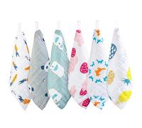 ERINGOGO 6piezas Toallas Faciales Algodón Lavables Toalla Facial para Recién Nacido Pañuelos Ducha Color Aleatorio