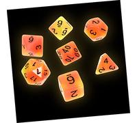 ERINGOGO 7 Piezas Dados Luminiscentes de Dados Multi Facetas Fiestas Accesorios de Portátiles