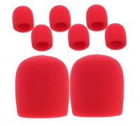 ERINGOGO 8 Cubiertas de Micrófono de Esponja y Cubiertas Protectoras de Micrófono, Antiviento, Filtrado de Salpicaduras, Ajustables y Reutilizables, para Uso en Ktv y Grabaciones Domésticas