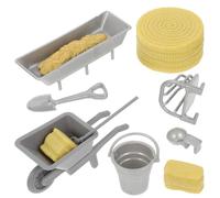 ERINGOGO 8 Piezas Juguetes para Herramientas agrícolas Mini Accesorio de Granja Modelos de Accesorios Mini Granja pequeños Juguetes Mini Accesorios de Granja Juguete pequeño el plastico