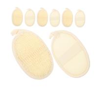 ERINGOGO 8 Piezas Natural Exfoliating Loofah Pads With Strap For Body And Face Deep Cleansing Shower Bath Scrubber Suitable For All Skin Types
