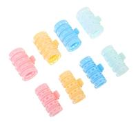 ERINGOGO 8 Piezas Rizadores de Pelo para Flequillo Rulos sin Calor de Plástico Rizos Naturales para Cabello Rulos Reutilizables para Niñas y Mujeres para Flequillo