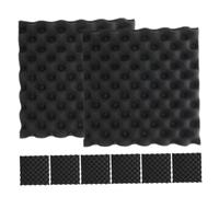 ERINGOGO 8 Piezas Tablero De Aislamiento Acústico De Esponja Que Absorbe El Sonido Panel Fonoabsorbente Pruebas Absorción Espuma Insonorizada Tela Ruido Muro Algodón Fonoabsorbente Negro