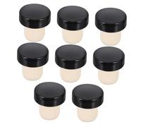ERINGOGO 8 piezas Tapones para Botellas de Vino Tapón Forma de T de Aluminio Negro Sellado Reutilizable para Vino Cerveza y Bebidas Diseño Hermético para Frescura y Aroma
