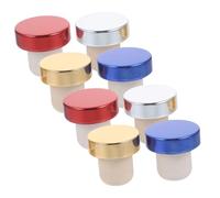 ERINGOGO 8 piezas Tapones para Botellas de Vino Tapón Hermético de Aluminio y Polímero Sellado Reutilizable para Evitar Derrames Adecuado para Botellas de Vino y Aceites Esenciales Diseño