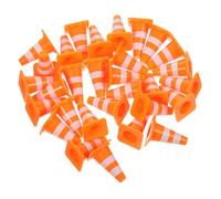 ERINGOGO 80 Piezas Conos de Tráfico Mini de Plástico Accesorios Realistas para Educativo Infantil Señales y Barreras de Seguridad para Construcción y Decoración de Fiestas