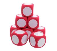 ERINGOGO 8piezas Dados Borrables De Espuma De Portátiles y Educativos Aula para DIY y Enseñanza De Matemáticas para Dados Rojos