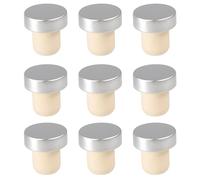 ERINGOGO 9 piezas Tapones Herméticos para Botella de Vino Sellado Seguro y Preservación de Aroma Prácticos y Ecológicos para Bar Casa Color Plateado de Aluminio