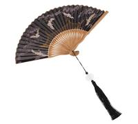 ERINGOGO Abanico de Seda Retro Abanico Artesanal Chino con Diseño Artístico Gran Decoración de Pared Regalo y Accesorio para Fiestas y