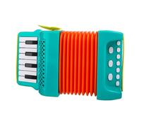 ERINGOGO Acordeón Para Niños Verde, Instrumento Musical Para Preescolar, Juguete Educativo Portátil, Desarrollo Motricidad Fina, Adecuado Para Iniciación Musical y Actuaciones Infantiles