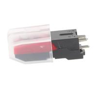 ERINGOGO Aguja Para Tocadiscos De Repuesto Soporte De Aluminio y Punta De Cerámica Piezoeléctrica Rojo Rubí Para Reproductor De Vinilo Vintage, Accesorio Compatible Para Fonógrafo Clásico