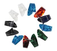 ERINGOGO Alivia el Dolor de Dedos para Guitarra Eléctrica 12 Púas de Guitarra Accesorio Adecuado para Tocar de Nylon Xylonite y Fortalece los Dedos para Principiantes
