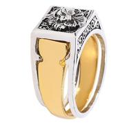 ERINGOGO Anillo De León Compartimento Secreto Vintage 10 Para Hombre Estilo Punk Uso En Fiestas Colección Joyas