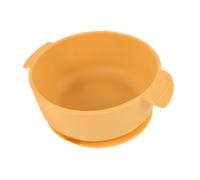 ERINGOGO Baberos con Ventosa para Niña Cuenco de con Asas Plato Infantil Antigoteo de Alimenticio Resistente Caídas Vajilla para Pequeños Color Jengibre