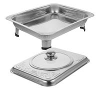 ERINGOGO Bandeja Cuadrada de Acero Inoxidable Tapa para Servir Aperitivos en Fiestas y Reuniones