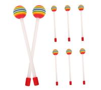ERINGOGO Baquetas de Arcoíris 8 Piezas de Piruleta Palo de Percusión Musical Liviano Niños Niñas Y