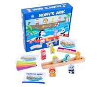 ERINGOGO Bloques de Construcción de Madera para Niños Juego de Clasificación Educativo Colores Atractivos Fomenta Creatividad y Coordinación Manual Regalo de Cumpleaños Fácil de Manipular