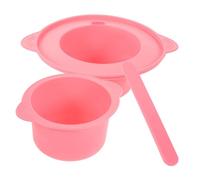 ERINGOGO Bol de Silicona para Mascarillas DIY y Depilación Resistente Altas Temperaturas Color Rosa con Varilla Mezcladora para Salones de Belleza y Uso Doméstico Reutilizable