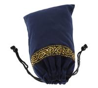 ERINGOGO Bolsa de Terciopelo Azul Marino Organizador Resistente para Cartas del Tarot Que Previene la Caída de Pequeños Objetos para Juegos de Adivinación