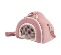 ERINGOGO Bolsa de Transporte para Mascotas Pequeñas con Diseño Transpirable y Antipérdida Bolsa de Hombro Acolchada para Hámster Ardilla Ratón y Cobaya Térmica para Mascotas Pequeñas Rosa