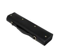 ERINGOGO Bolso de Mano para Flauta, Funda Portátil Asa, Piel Sintética Negra, para Eventos al Aire Libre, Fácil de Llevar