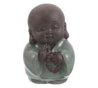 ERINGOGO Bonita Estatua de Buda de cerámica, pequeño Adorno de para estantería de Interior, pequeñas Figuras de Chino, Escultura Budista Coleccionable, una bendición significativa o un Regalo