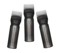 ERINGOGO Botella Aplicadora de Aceite para Cabello 160ml, 3 Unidades Reutilizables de Pp Peine y Dosificador Graduado para Aplicación Práctica en Raíces