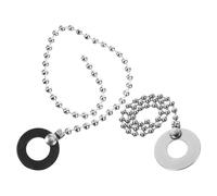 ERINGOGO Cadena de Platillos de Batería 2 Piezas Metal Plateado y Negro Accesorio para Batería Efecto Sizzle para Jazz Rock y Fusión Repuesto Duradero para Platillos Ride Herrajes para