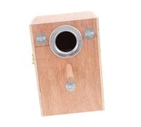 ERINGOGO Caja de Cría de Madera para Periquitos con Diseño Colgante Externo Nido Seguro y para Agapornis Cacatúas y para Jardín y Cría Fríos