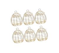 ERINGOGO Caja de Dulces para Bodas de Hojalata Dorada Set de 12 Cajas Huecas Forma de Jaula de Pájaro Tamaño 95X73 CM Adecuado para Regalos y Decoración de Fiestas