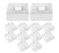 ERINGOGO Caja de Interruptor de Pared Tipo 86 de 12 Piezas Caja Empotrada Módulo Blanca Material Ignífugo Resistente al Polvo Compatible Enchufes E Interruptores Instalación para Uso