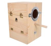 ERINGOGO Caja Nido de Madera para Cría de Loros y Pájaros Pequeños Diseño Práctico y Fácil de Limpiar, Adecuado para Decoración Interior y Exterior del Hogar