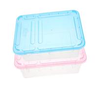 ERINGOGO Cajas para Gusanos de Seda y Reptiles Ventiladas, Suministro para Alimentación Portátil, Plástico Duradero, Tamaño Pequeño, Hábitat Adecuado para Reptiles Domésticos y Mascotas