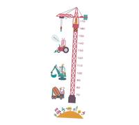 ERINGOGO Calcomanía Artística de Pared para Medir Altura Niños, Pegatina de Dibujos Animados Torre Grúa, Pvc Duradero, 30x90 Cm, Decoración Habitación Infantil, Set 2 Piezas
