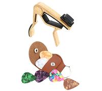 ERINGOGO Capo portátil para guitarra de metal con púas, set con soporte y accesorios, mandolina, incluye 8 piezas