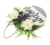 ERINGOGO Cartel de Bienvenida Rústico para Puerta de Entrada Decoración Colgante de Madera para Pared y Porche Adornos para Puertas Interiores y Exteriores Resistente y Duradero