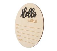 ERINGOGO Cartelera De Madera Nacimiento Tabla De Ducha Señal De Anuncio De Bebé Signo Recién Nacido Por Favor Decoración Artículo Letras Hola Black