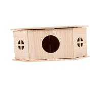 ERINGOGO Casa para Hámsters y Ardillas de Madera Maciza, Triangular, Ligera y Resistente, Escondite y Refugio para Jaula, Adecuada para Hámsters, Cobayas y Pequeños Roedores Domésticos