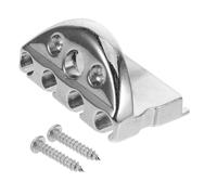 ERINGOGO Cejuela de bajo eléctrico sin pala: Bloque de cejuela de bajo eléctrico de 4 cuerdas con tornillo - Retenedor de cuerda de puente sin pala para reemplazo de instrumento - Plateado