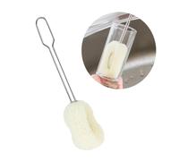 ERINGOGO Cepillo Limpiador Esponja Reemplazable para Biberones y Mango Acero Inoxidable Cepillo Suave para Limpieza de Botellas y Tazas