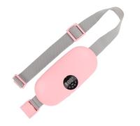 ERINGOGO Cinturón Calefactor Eléctrico Lumbar Recargable Rosa Almohadilla Térmica Portátil para Calambres Menstruales Cinturón Masajeador Ajustable para Alivio Abdominal y Cuidado