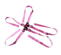 ERINGOGO Cinturón de Seguridad Ajustable de 5 Puntos para Silla Alta y Cochecito Arnés Infantil 4 Piezas Color Morado Correas de Repuesto Compatibles para Trona y Silla de Paseo Uso