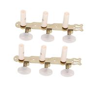 ERINGOGO Clavijas de Afinación Clásicas para Guitarra de Acrílico Duro y Acero Botones Plásticos Beige Compatibles con Guitarra Clásica de Fácil Instalación y Reemplazo Estándar