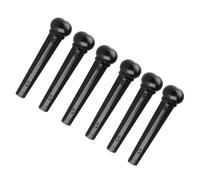 ERINGOGO Clavijas De Puente Para Guitarra Acústica, 6 Piezas, Color Negro, Pines Del Puente Duraderos y Compatibles, Accesorios Para Partes De Guitarra Acústica, Reemplazo Fácil y Estable Para Cuerdas