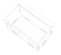 ERINGOGO Comedero Acrílico Pequeño para Pollos Rutin Contenedor de Comida Transparente para Periquitos y Canarios Caja de Alimentación Lavable para Jaulas de Aves Domésticas