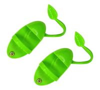 ERINGOGO Comedero para Pájaros 2piezas Soporte para Huesos de Sepia de Periquito en Plástico Verde, Fácil de Instalar y Resistente para Loros y Aves Mascotas