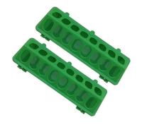 ERINGOGO Comedero para Pájaros en Forma de Jaula de Plástico Verde, 2 Piezas, Cuenco para Comida y Taza de Agua, Adecuado para Palomas en Interiores y Campos